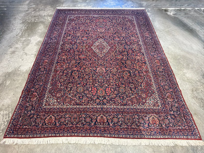 Hand-Knotted Antique Museum Piece Persian Kashan Rug - 10’x14’