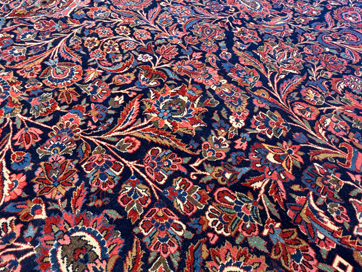Hand-Knotted-Antique-Museum-Piece-Persian-Kashan-Rug-10x14