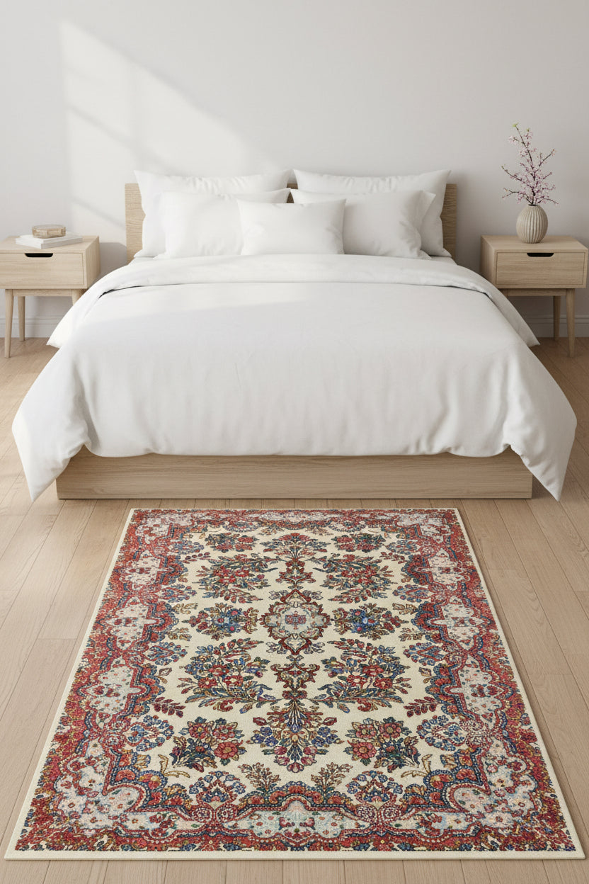 Hand-Knotted Antique Persian Kerman Rug - 2'11"x5'1"