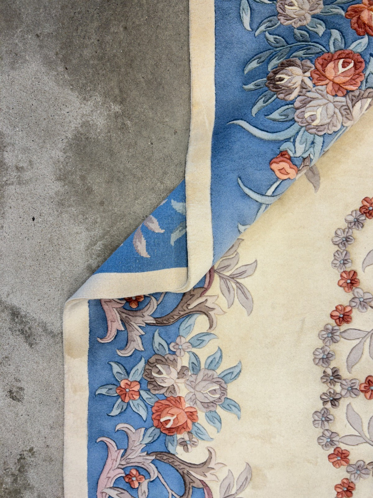 8'2" x 11'2" Hand-Knotted 100% Wool Carpet - Chinese Aubusson Area Rug