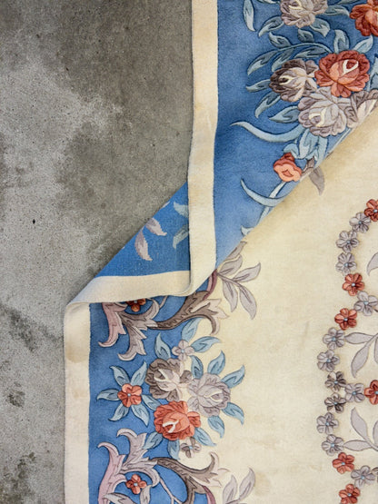 8'2" x 11'2" Hand-Knotted 100% Wool Carpet - Chinese Aubusson Area Rug