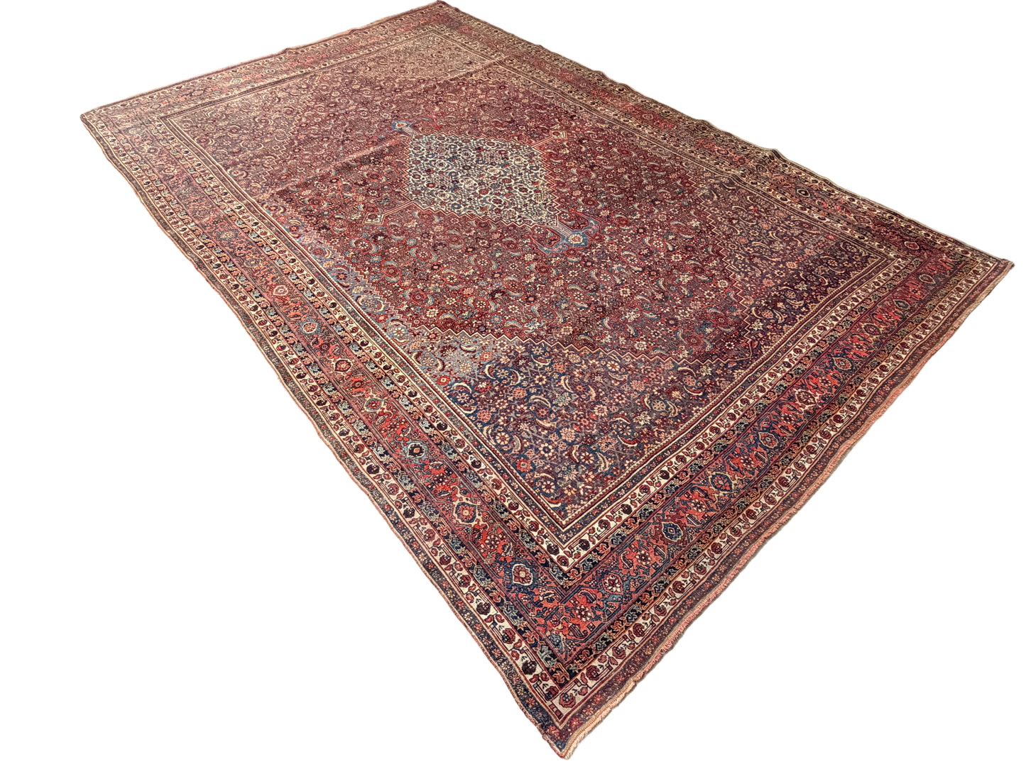 Hand-Knotted-Persian-Bakhtiari-Rug-antique-10x14