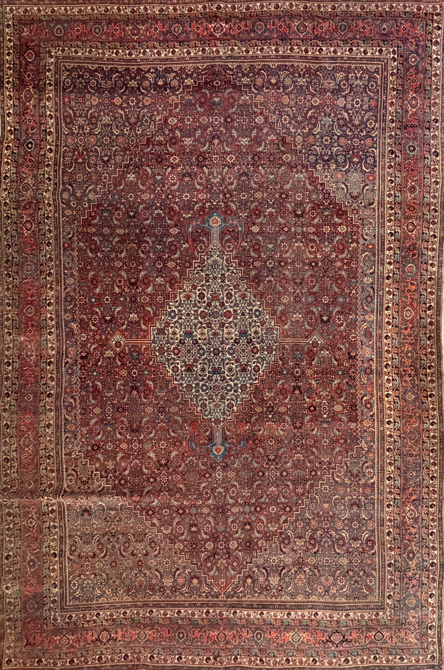 Hand-Knotted-Persian-Bakhtiari-Rug-antique-10x14