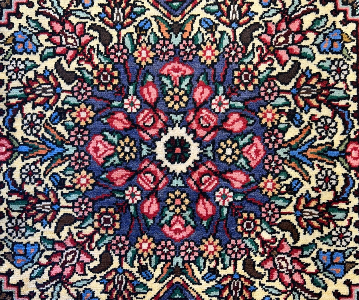 3'5"x5'2" Hand-Knotted 100% Wool Pile Persiane Bakhtiari Rug