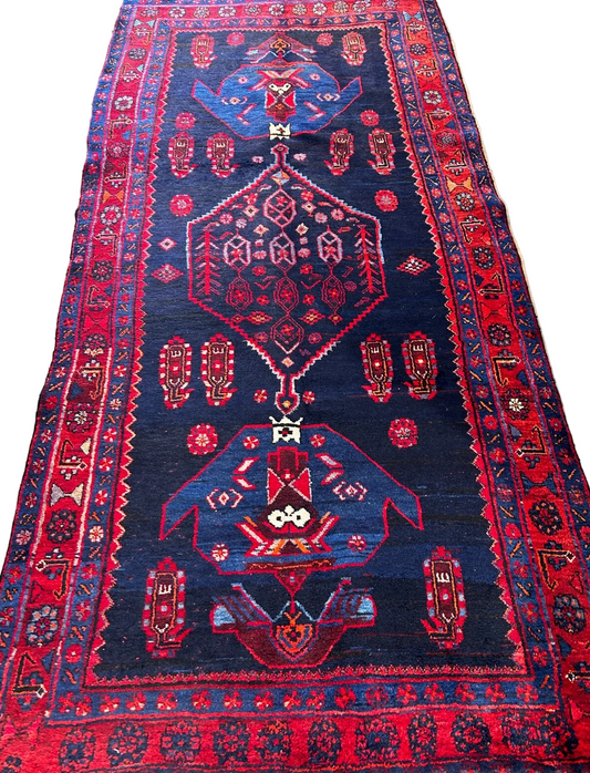 4'7" x 9'9'' Hand-Knotted 100% Lamb Wool Bidjare Area Rug