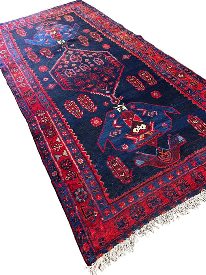 4'7" x 9'9'' Hand-Knotted 100% Lamb Wool Bidjare Area Rug