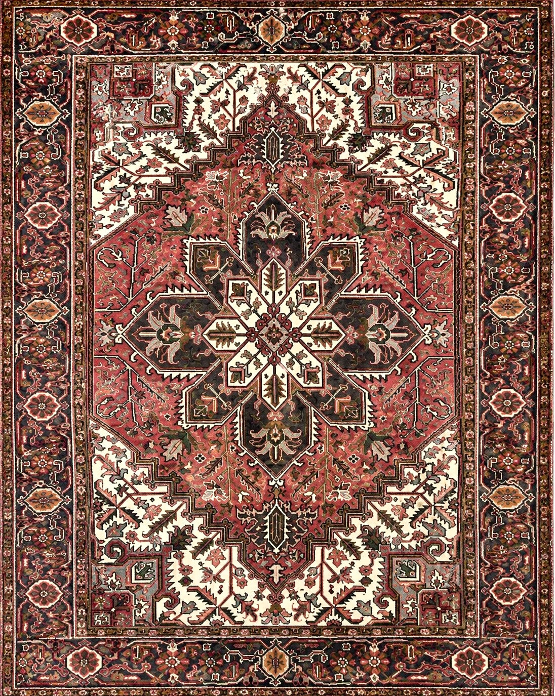 Hand-Knotted-Persian-Heriz-Rug-6x9