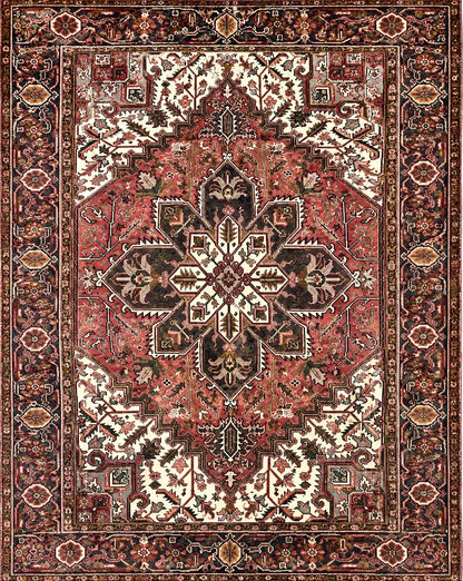 Hand-Knotted-Persian-Heriz-Rug-6x9