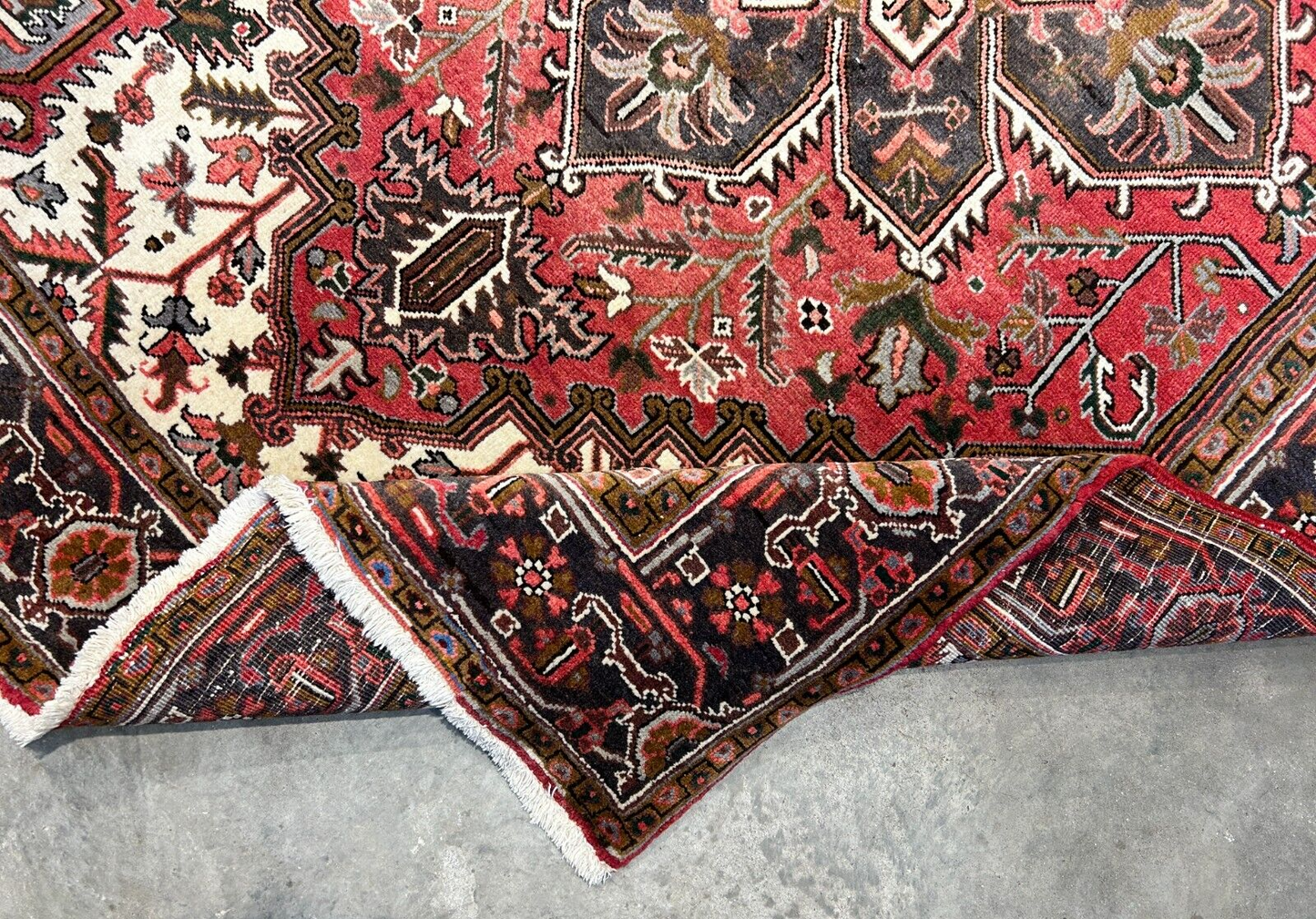 6'7"x9'5" Hand-Knotted 100% Wool Heriz Carpet - Area Rug