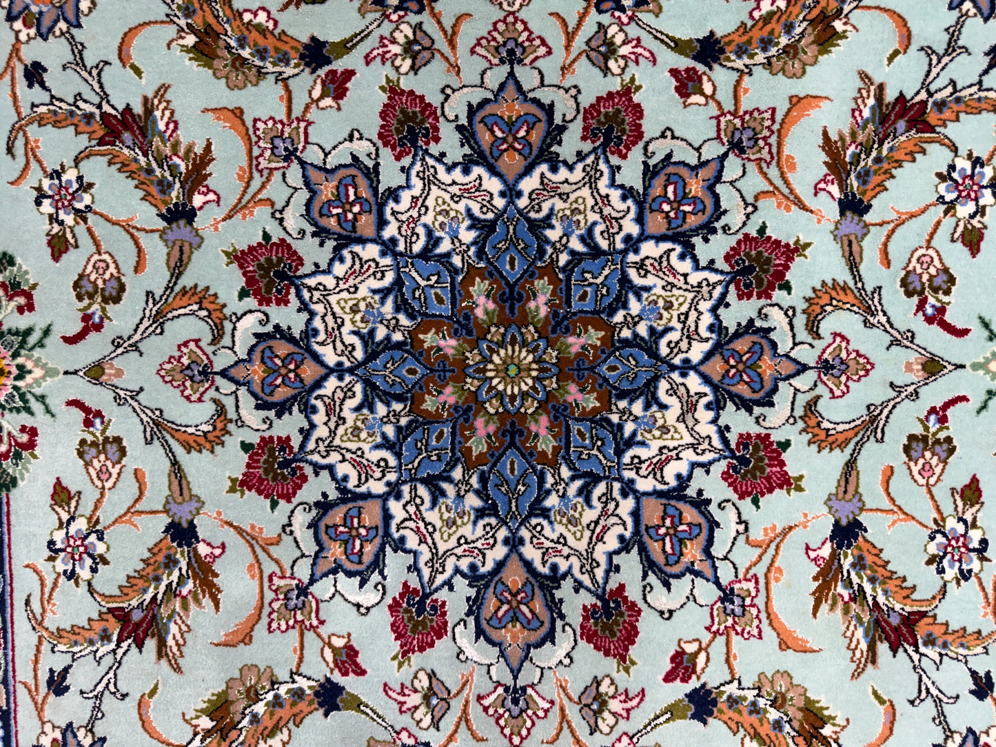Hand-Knotted Persian Isfahan Rug - 3’7”x5’4”