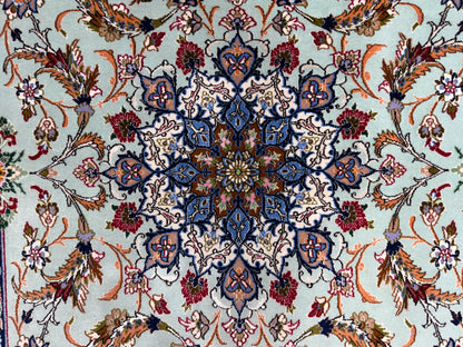 Hand-Knotted Persian Isfahan Rug - 3’7”x5’4”