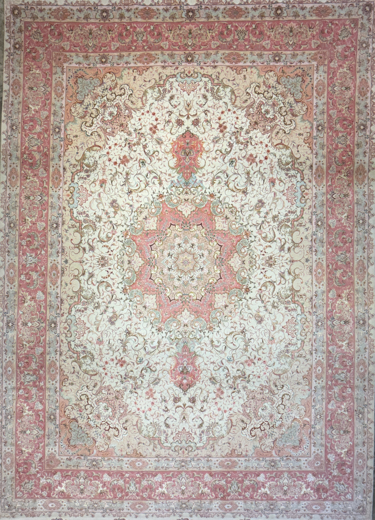 Hand-Knotted Persian Tabriz 80 Raj Rug - 10’x13’6”