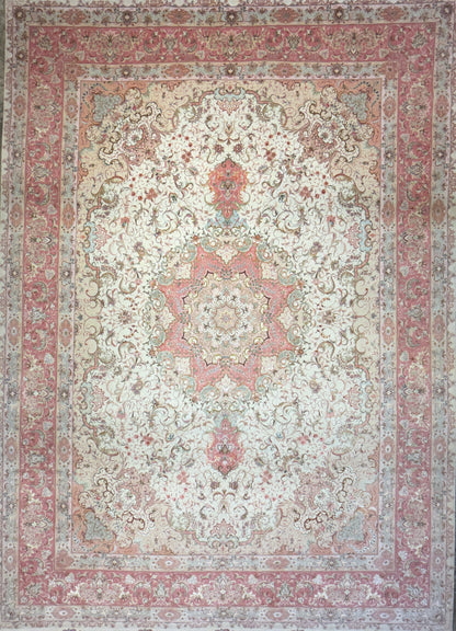 Hand-Knotted Persian Tabriz 80 Raj Rug - 10’x13’6”