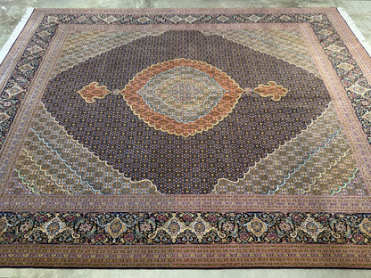 Hand-Knotted Persian Tabriz Mahi Rug - 10’x13’7”