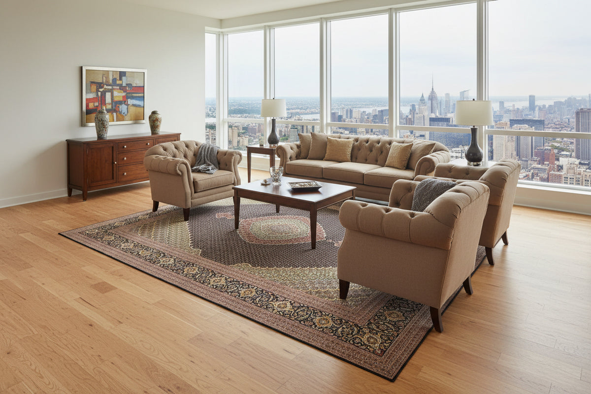 Hand-Knotted Persian Tabriz Mahi Rug - 9’11”x13’6”