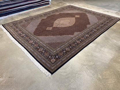 Hand-Knotted Persian Tabriz Mahi Rug - 9’8”x12’10”
