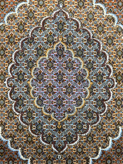 Hand-Knotted 60 Raj Persian Tabriz Mahi Rug - 10’x13’2”