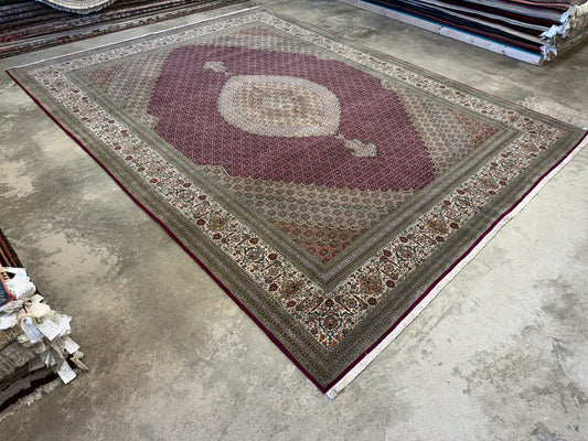 Hand-Knotted Persian Tabriz Mahi Rug - 10’x13’5”