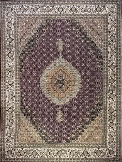 Hand-Knotted Persian Tabriz Mahi Rug - 10’x13’3”