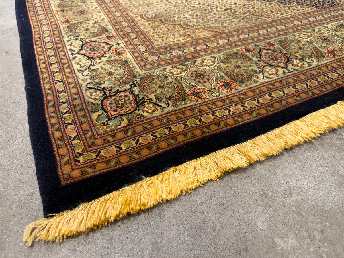Hand-Knotted 80 Raj Persian Tabriz Mahi Rug - 4’1”x6’6”