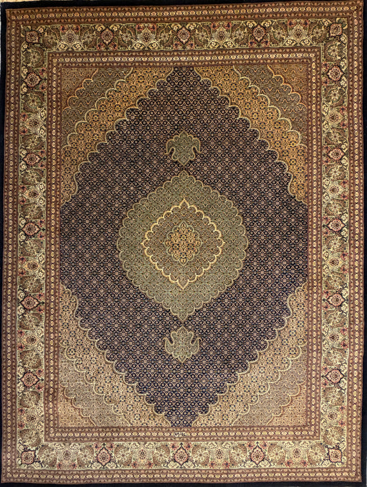 Hand-Knotted 80 Raj Persian Tabriz Mahi Rug - 4’1”x6’6”