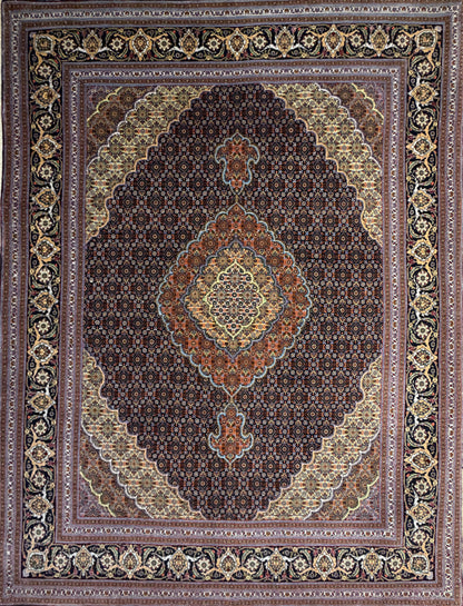 Hand-Knotted Persian Tabriz Mahi Rug - 5'1"x6'8"
