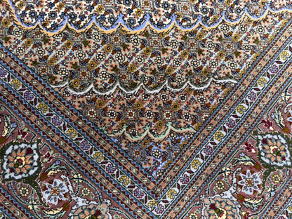 Hand-Knotted Persian Tabriz Mahi Rug - 4'9"x6'7"