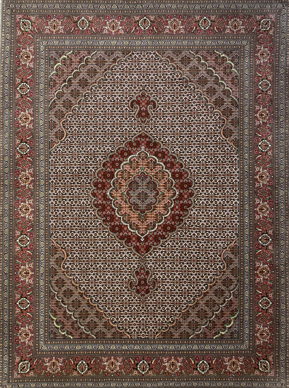 Hand-Knotted Persian Tabriz Mahi  Rug - 5'1"x6'10"
