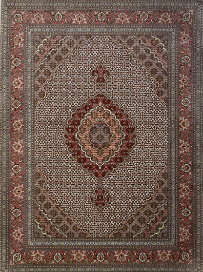 Hand-Knotted Persian Tabriz Mahi  Rug - 5'1"x6'10"