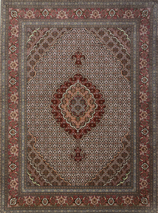 Hand-Knotted Persian Tabriz Mahi  Rug - 5'1"x6'10"