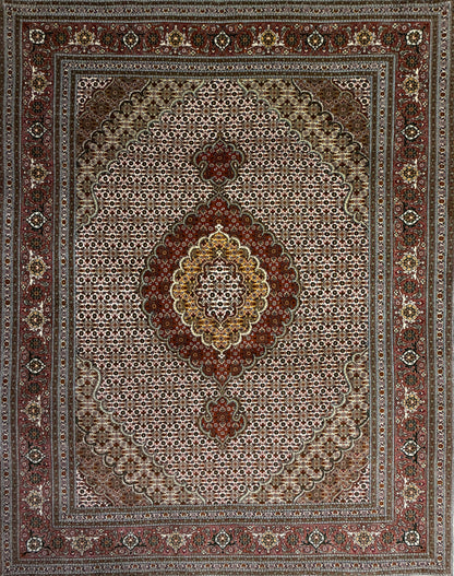 Hand-Knotted Persian Tabriz Mahi Rug - 5'2"x6'4"