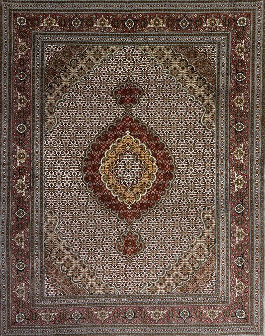 Hand-Knotted Persian Tabriz Mahi Rug - 5'2"x6'4"