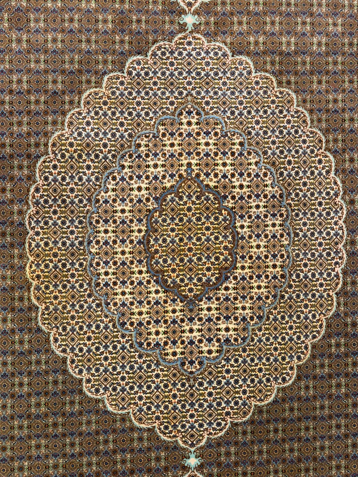 Hand-Knotted Persian Tabriz Mahi Rug - 8’2”x9’10”
