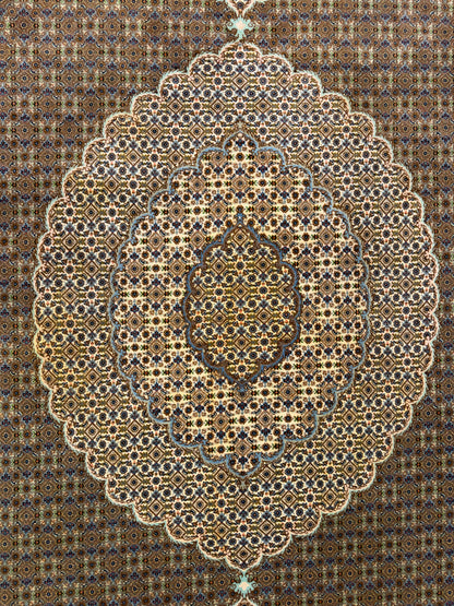 Hand-Knotted Persian Tabriz Mahi Rug - 8’2”x9’10”