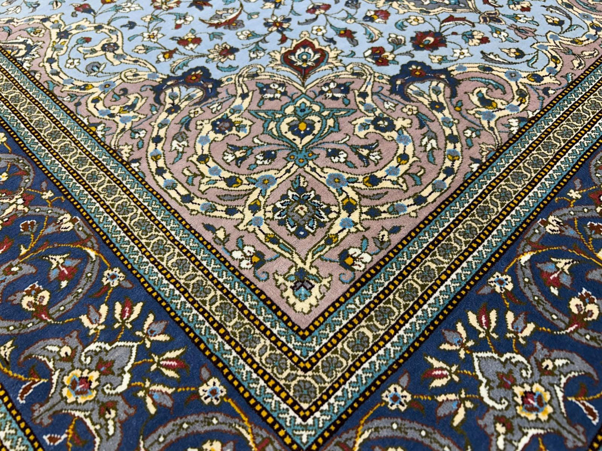 Hand-Knotted 100% Silk Persian Qum Rug - Signed - 3'x5'