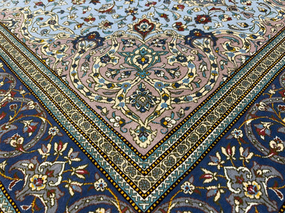 Hand-Knotted 100% Silk Persian Qum Rug - Signed - 3'x5'