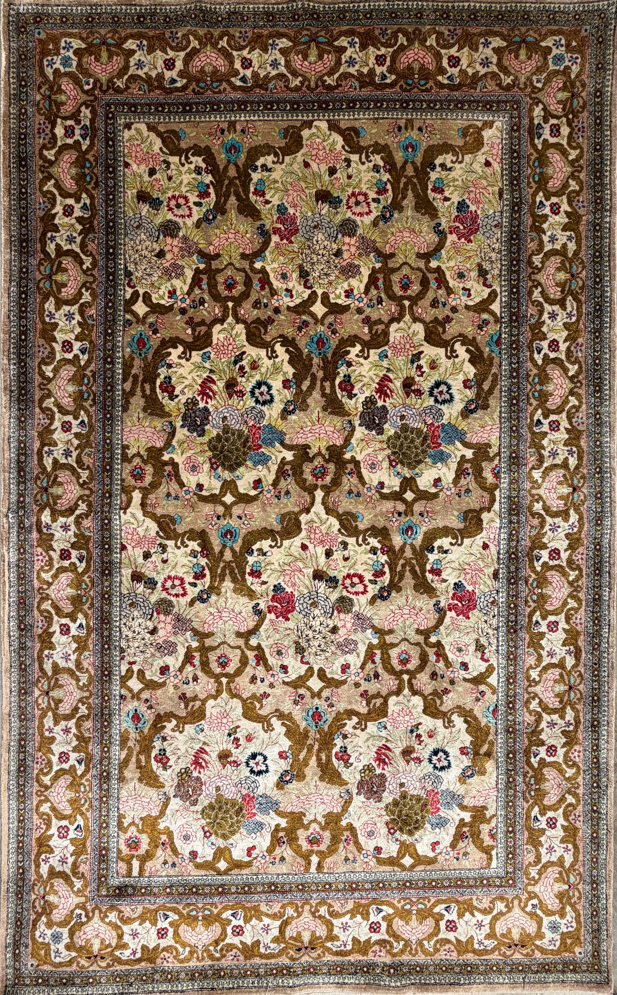 Hand-Knotted-Silk-Persian-Qum-Rug-5x7