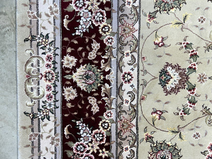 9'x12' Hand-Knotted Wool & Silk Pile Sinopersian kashan-Area Rug