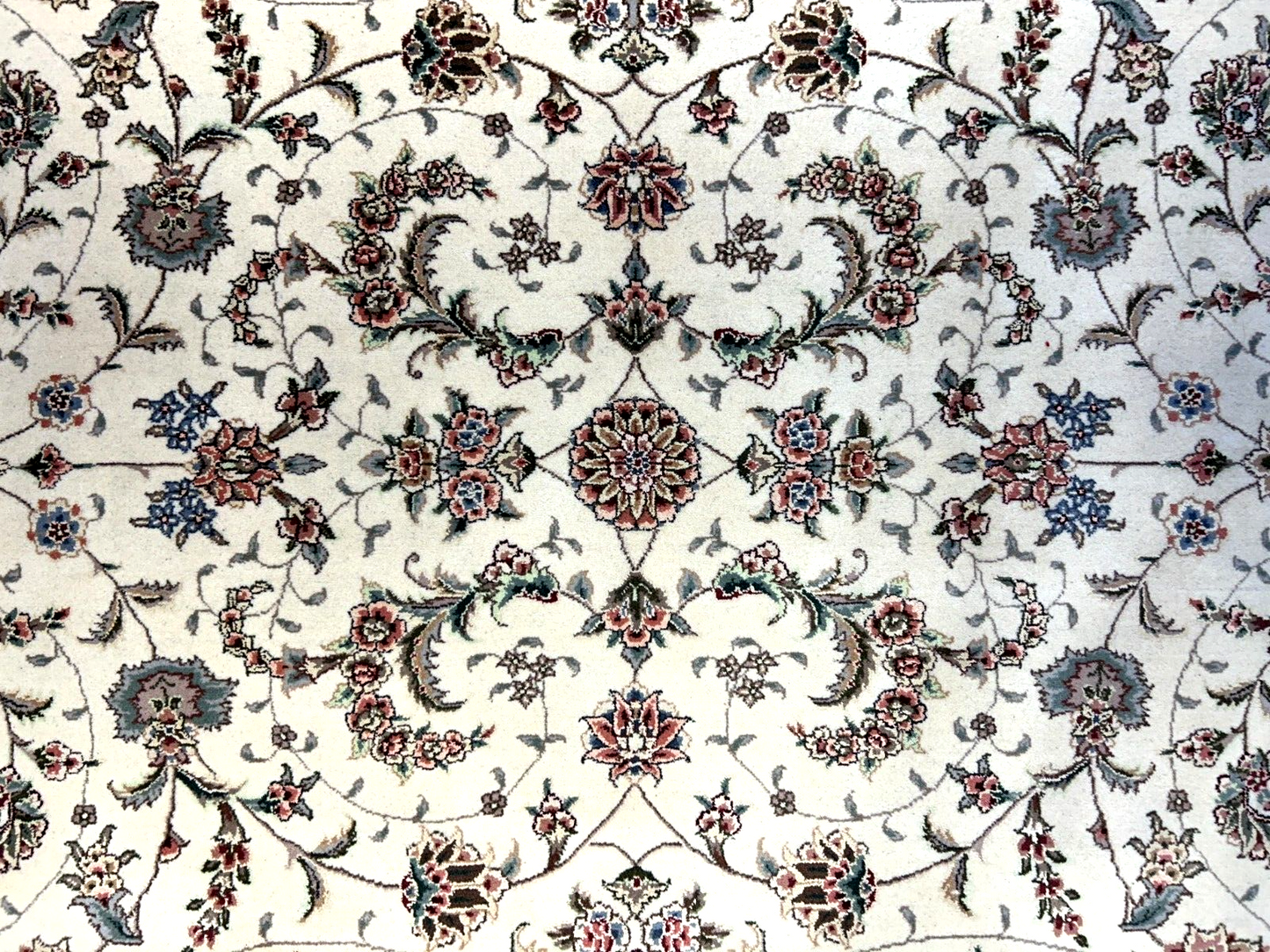 9'x12' Hand-Knotted Wool & Silk Pile Sinopersian Kashan Area Rug