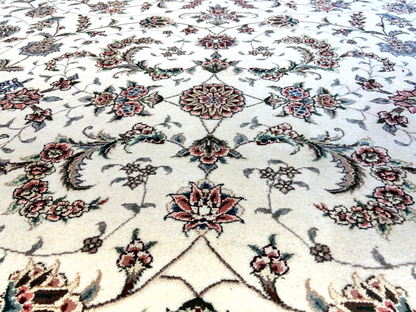 9'x12' Hand-Knotted Wool & Silk Pile Sinopersian kashan Area Rug