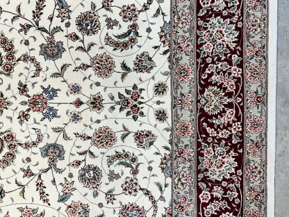 9'x12' Hand-Knotted Wool & Silk Pile Sinopersian Kashan Area Rug