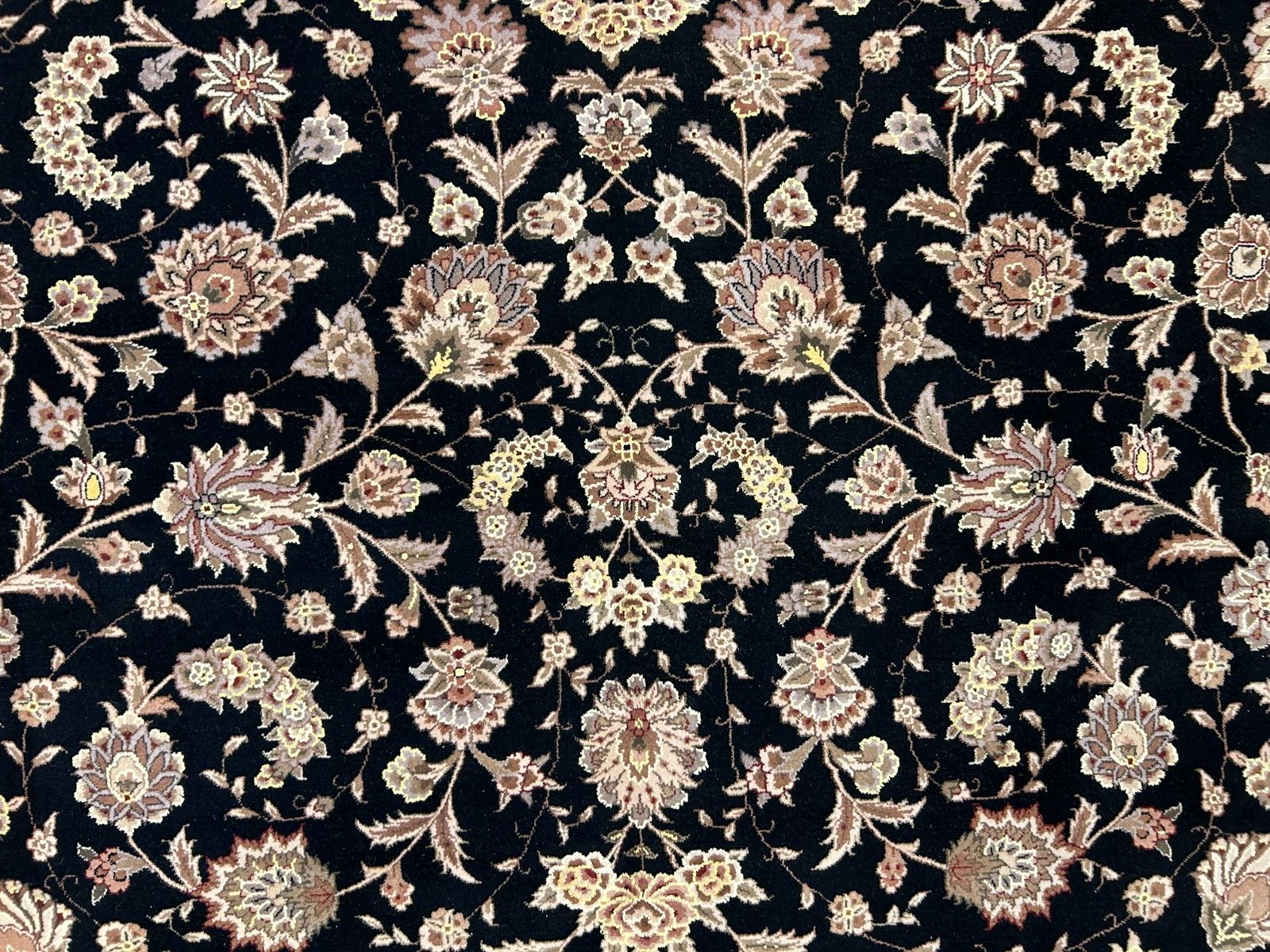 8'6"x11'6" Hand-Knotted Wool & Silk Pile Sinopersian Kashan Area Rug