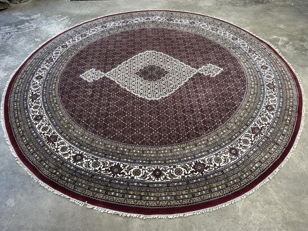 Hand-knotted IndoMahi Rug - 10’ Round