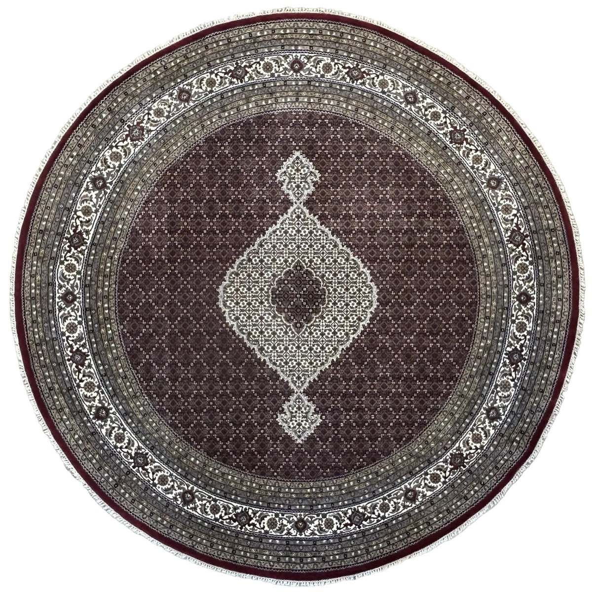 Hand-knotted IndoMahi Rug - 10’ Round