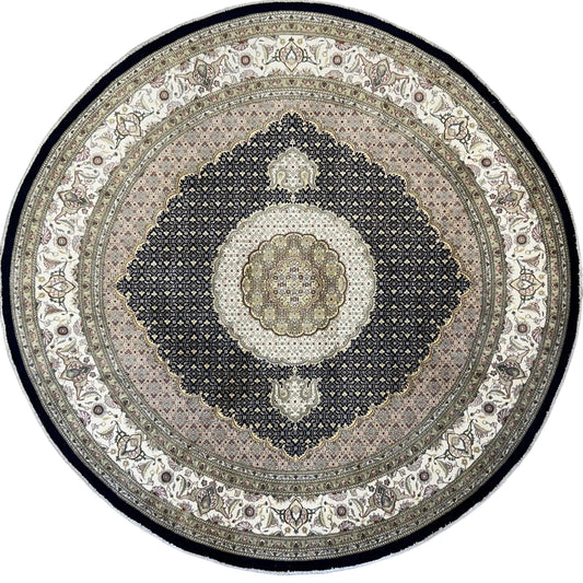 Hand-knotted IndoMahi Rug - 8’ Round