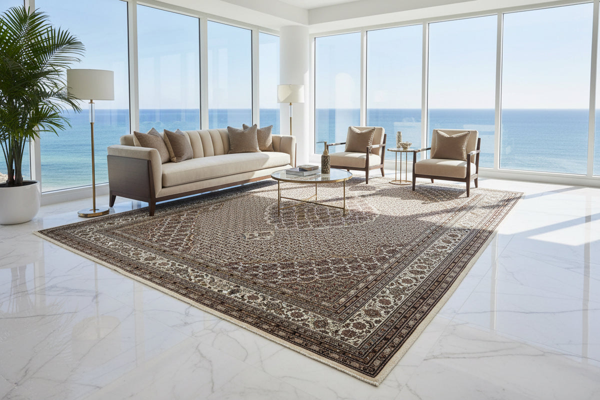 8'3"x11'4'' Hand-Knotted  100% Wool Pile Tabrize Mahi Area Rug
