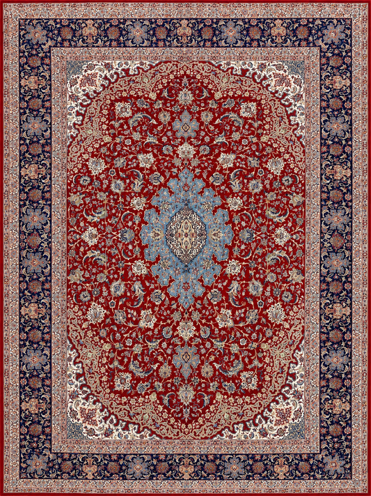 Antique Hand-Knotted Persian Isfahan Rug - Signed Zolfaghari - 8’10”x12’4”