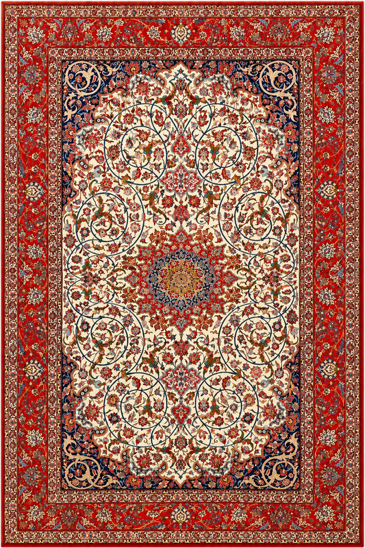 Hand-Knotted Persian Isfahan Rug - Signed Seirafian - 6’6”x10’2”