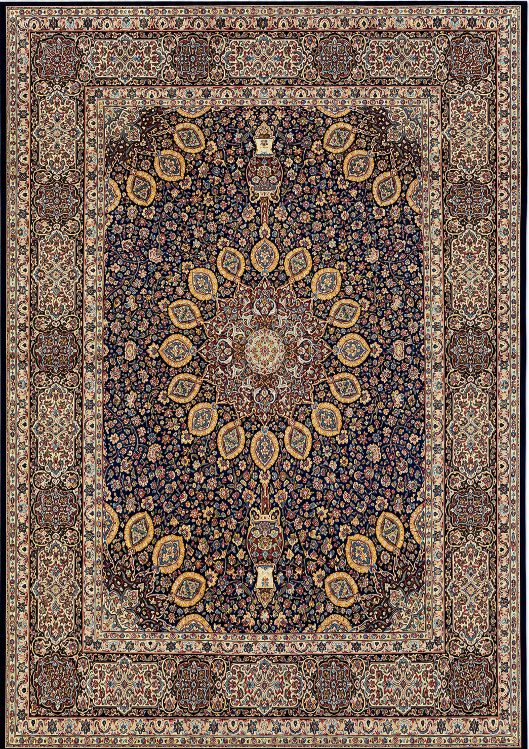 Antique Hand-Knotted Persian Kashmar Rug - 11’1”x15’10”