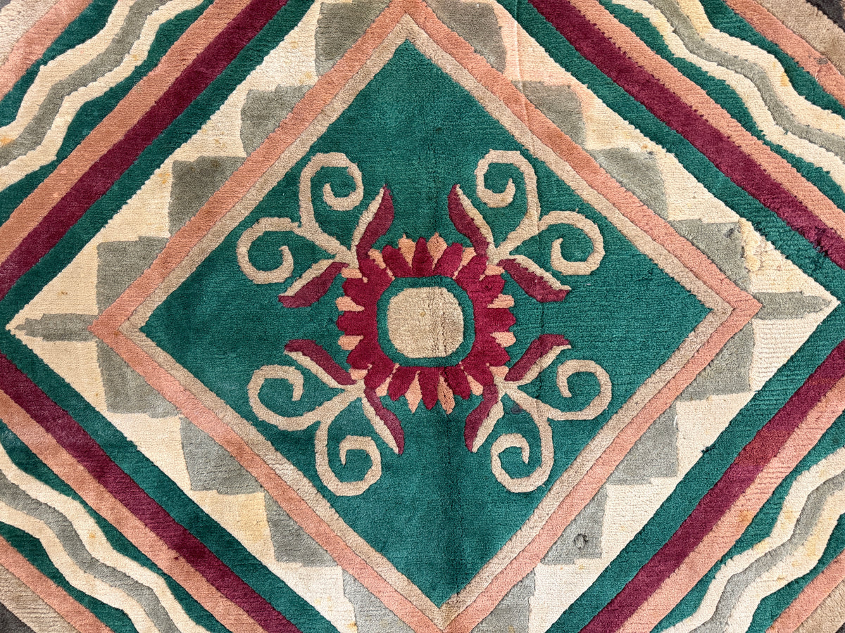Hand-Knotted Carved Gabbeh Rug - 8'2"x10'